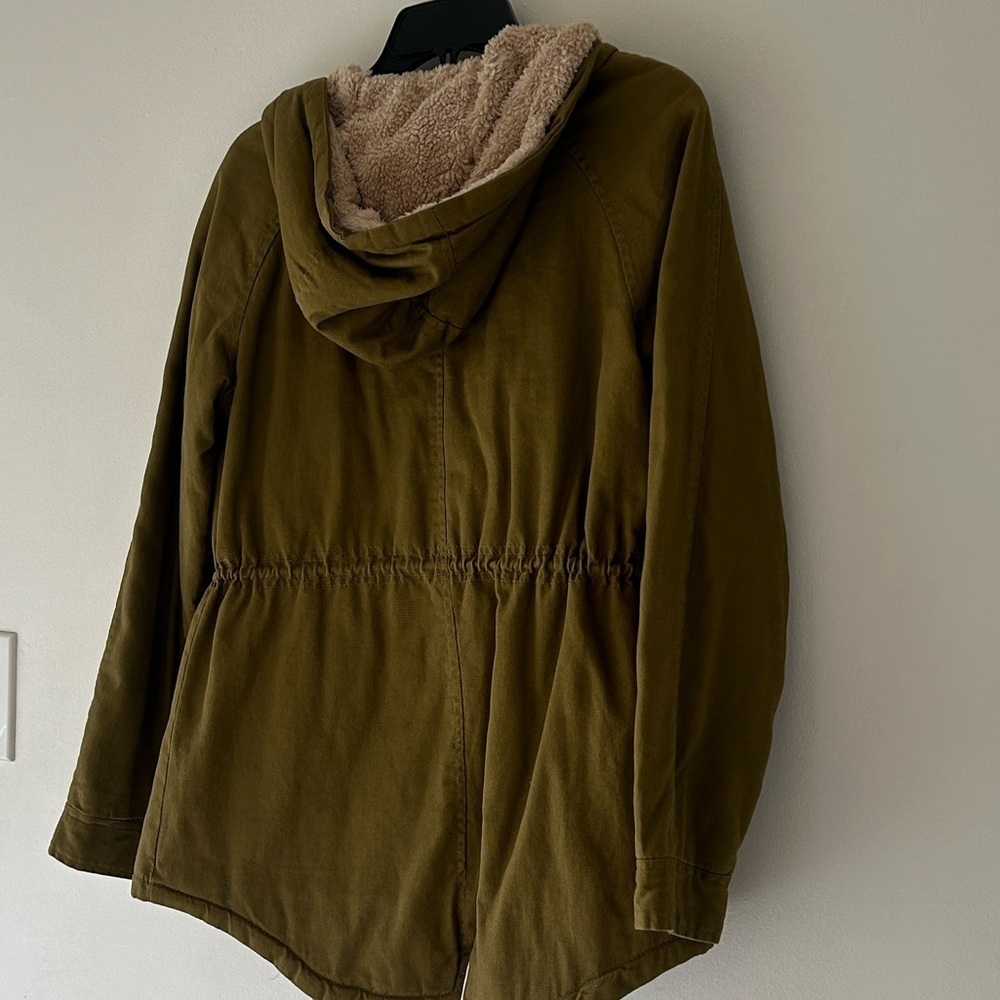 Olive Hooded Parka Jacket - Picture 7 of 12